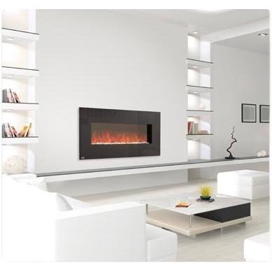 Napolean Fireplaces EFL48 Wall Mount Electric Fireplace with Heater And Linear Design Remote Included