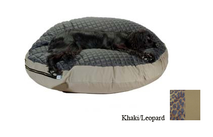 Odonnell Industries 40230 Quiltie Medium Round Dog Bed  KhakiLeopard