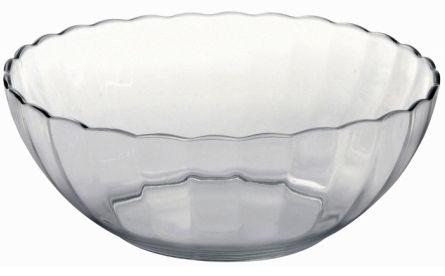 Lancaster Colony SM400031803 Bella Scalloped Bowl#44; 3.25 qt#44; clear#44; pk 6 ea