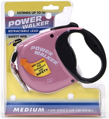Coastal Pet Products Co08979 8701 Power Walker Retractable Lead Medium - Pink