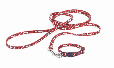 Coastal Pet Products Co61051 6226 Li Ft.l Pal Nylon Training Lead .31 In. 6 Ft. - Red With White Bone