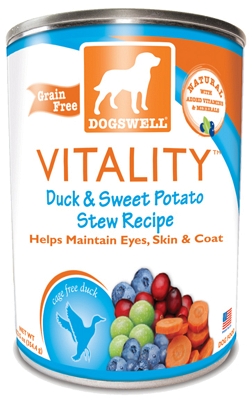 Dg00823 Vitality Duck-pot Dog 12-cans - 12.5 Oz Canned Dog Food