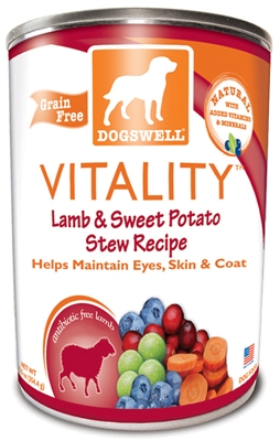Dg00825 Vitality Lamb-pot Dog 12-cans - 12.5 Oz Canned Dog Food
