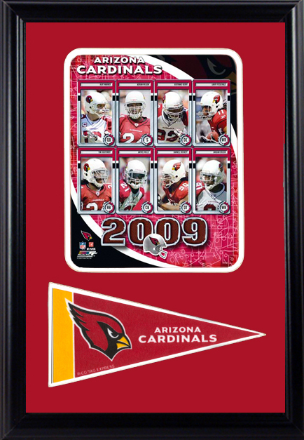 Encore Select 188FBAZ2009 2009 Arizona Cardinals 12x18 Pennant Frame