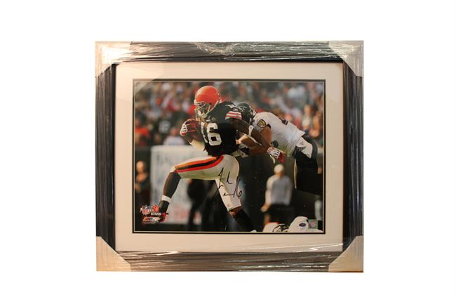 Encore Select ENCAutoFBCLE16 Cleveland Browns Josh Cribbs 20x24 Autographed Deluxe Frame