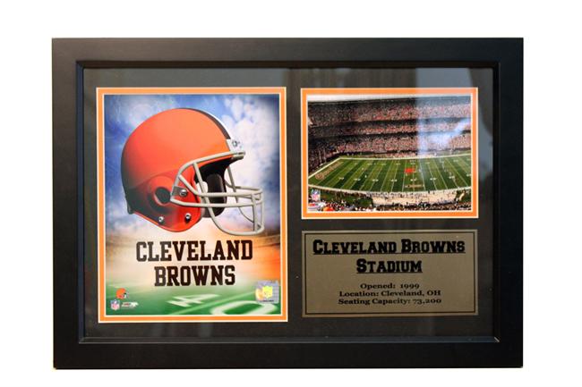 Encore Select 181FBCLElogo Cleveland Browns 12x18 Logo Photo Stat Frame