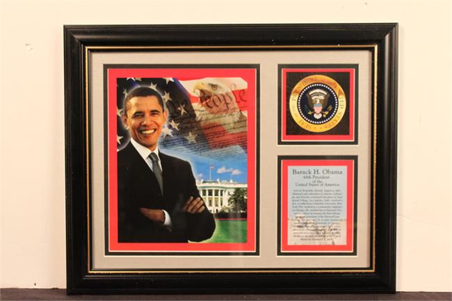 Encore Select 143-obamawash Barack Obama Photographed In Washington D.c 11 In. X 14 In. Photograph Deluxe Frame