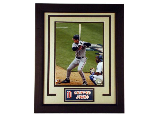 Encore Select 140BBAB102 Atlanta Braves Chipper Jones 10 11X14 Deluxe Frame