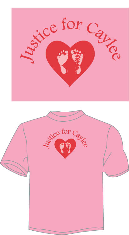 Encore Select AT1caylee4 Justice For Caylee Pink TShirt