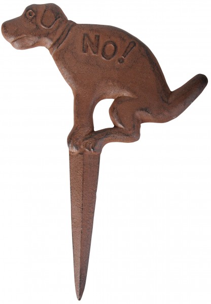 Bfbhb13 No Pooping Yard Sign Antique Rust