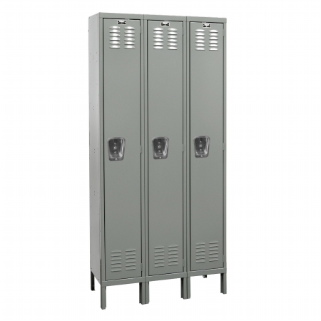 Hallowell U32581AHG Hallowell Premium Locker Gray#44; Single Tier#44; 3Wide#44; Assembled