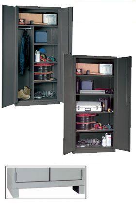 Hallowell HWG6SC61784CL DuraTough Storage Cabinet#44; Galvanite Series#44; HeavyDuty Charcoal#44; Single Tier#44; Double Door#44; 1Wide#44; AllWelded