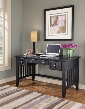Arts  Crafts Executive Desk  Black