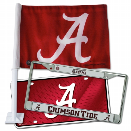Rico Tag Industries 151152 Alabama Crimson Tide NCAA Automotive Fan Pack