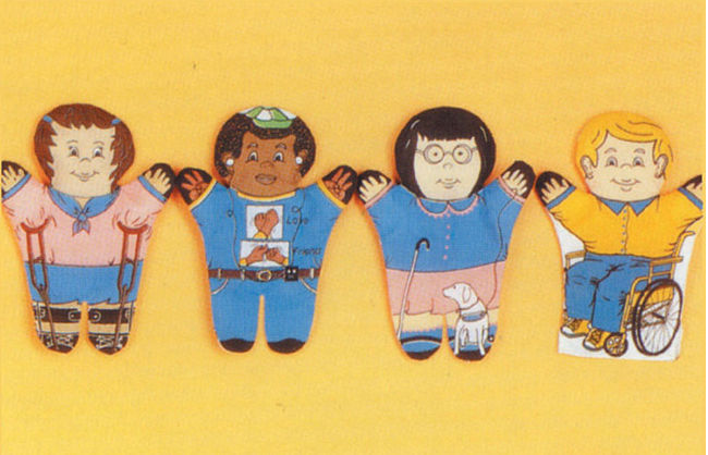 Dexter Educational Toys Dex830m Special Needs 4 Piece Puppet Set - Multicultural