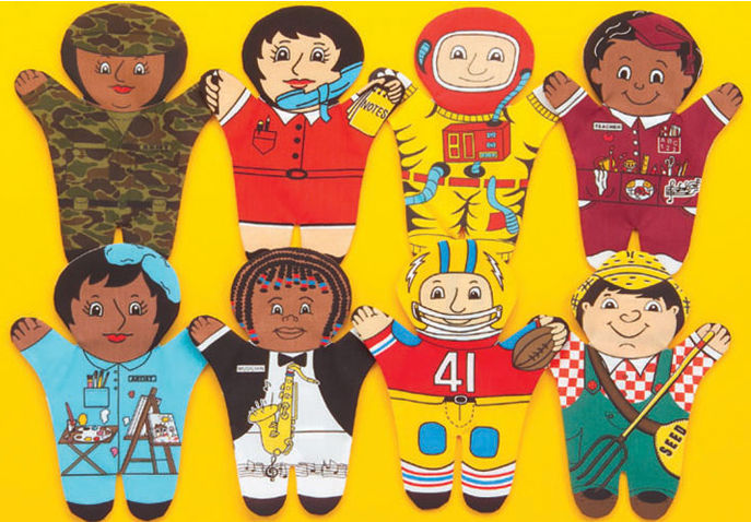 Dexter Educational Toys Dex840m Career 8 Piece Puppet Set - Multicultural
