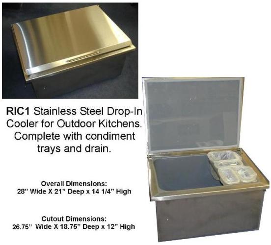 RCS Grills RIC1 RIC1 RCS Brand Stainless Steel Drop-In Cooler for Outdoor Kitchens