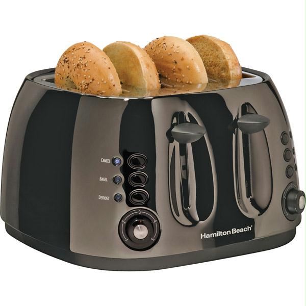 Hamilton Beach Black Ice Metal Collection 4Slice Toaster