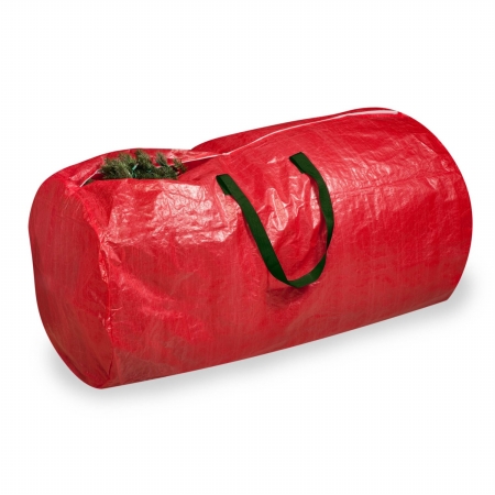 Honey Can Do Sft-01316 Tree Storage Bag: Red With Green Handles