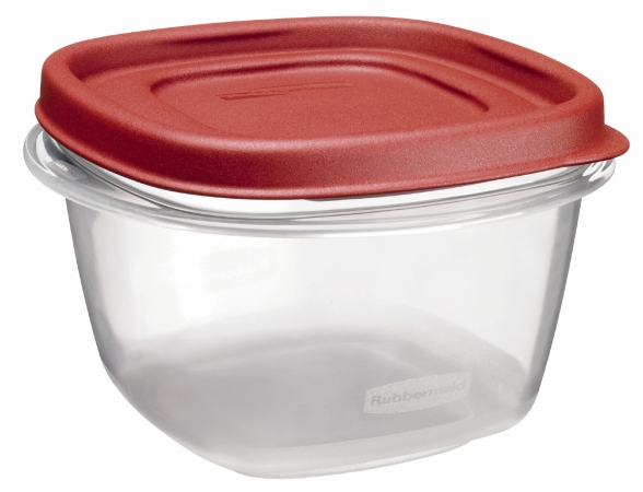 2 Cup Square Chili Red Easy Find Container