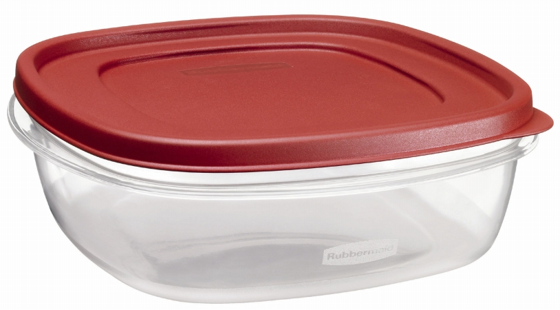 9 Cup Square Chili Red Easy Find Container 1777090