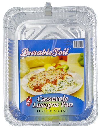2 Count Aluminum Casserole Lasagna Pan D43020 - Pack Of 12