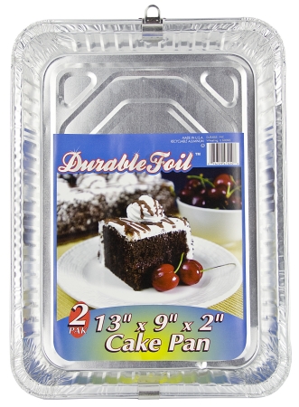 Durable Foil 2 Count 13in. Aluminum Cake Pans D47020  Pack of 12