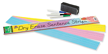 Dry Erase Sentence Strips Assorted 3 X 24