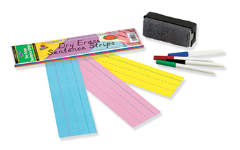 Pac5188 Dry Erase Sentence Strips Assorted 3 X 12