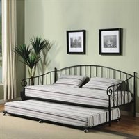 InRoom BT02BKTrundle Rolllout Trundle  Black