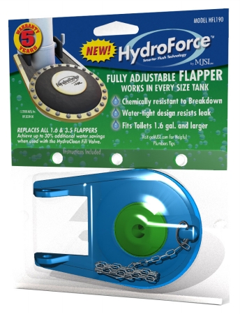 Hydroforce Premium Adjustable Toilet Flapper Hfl190
