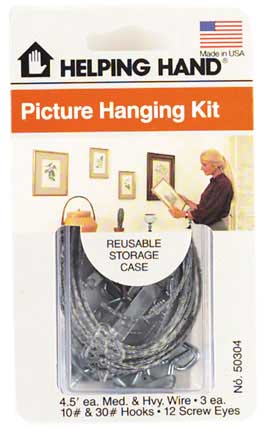 Helping Hands Picture Hanging Kit 50304 - Pack Of 3