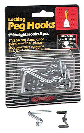 Lehigh Group Straight Pegboard Hook With Peg Lock 18210