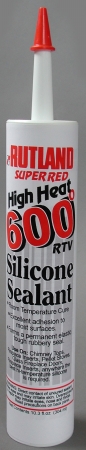 Rutland Products 10.3 Oz Red 600 Degreesf Rtv Silicone Sealant 76r"