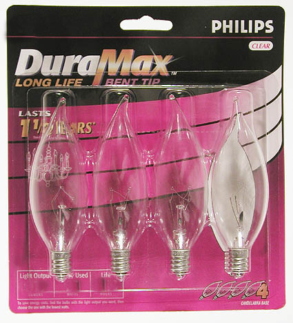 UPC 046677168049 product image for 4 Count 60 Watt DuraMax Bent Tip Decorative Chandelier Light B - Pack of 6 | upcitemdb.com