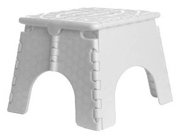 B R Plastics Beige EZ Foldz Step Stool 1046BG