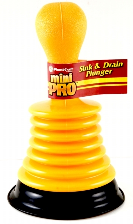 Yellow Mini Pro Sink & Drain Plunger 7504400