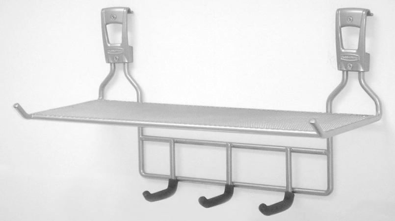 Rubbermaid Fasttrack Shelf With 3 Hooks Fg5e15ftsnckl