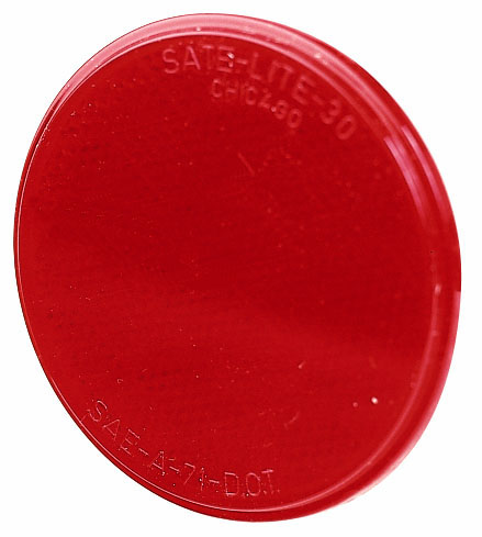 Peterson Mfg. Red Round Stick-on Reflector V475r