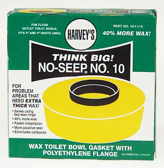 Wax Toilet Bowl Gasket With Polyethylene Flange 001115-24