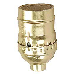 Polished Brass Switchless Lamp Socket