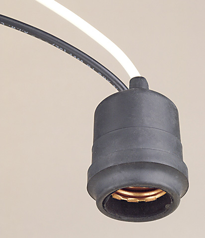 Leviton Black Rubber Outdoor Lamp Socket 001-55 Blk
