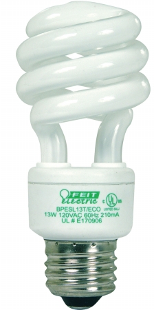 13 Watt Compact Fluorescent Light Ecobulb Plus Mini Twist 60 Watt Replaceme