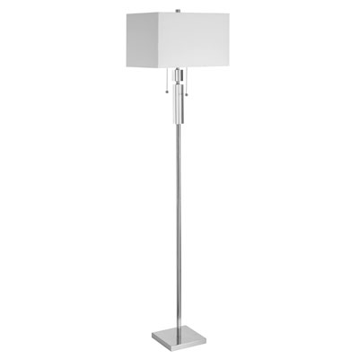 Dainolite Dm231f-pc 2-light Elegant Floor Lamp - Polished Chrome With Clear Acrylic.