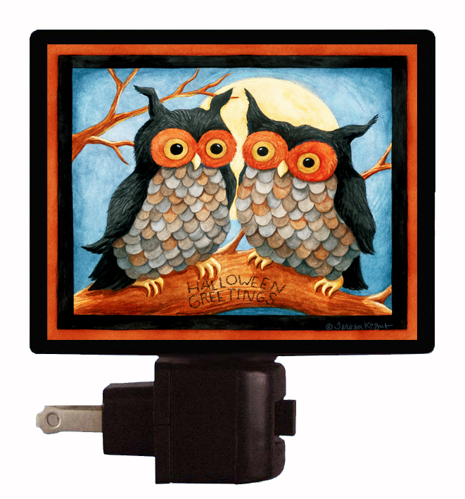 Night Light Designs PDNL349OWLDUO Halloween Night Light Owl Duo pack of 2 by Night Light Designs