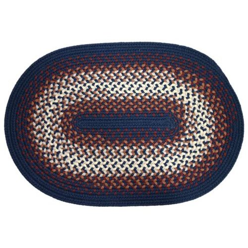 Rhody Rug RI172x3 Rio Navy 2 ft. x 3 ft. Braided Rug