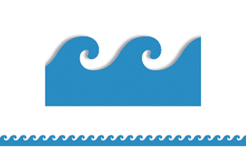 Hygloss Products Inc. Hyg33602 Blue Waves Mighty Brights Border