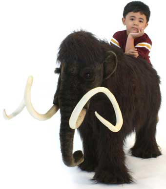 Hansa 5316 Wooly Mammoth Ride-On Stuffed Animal