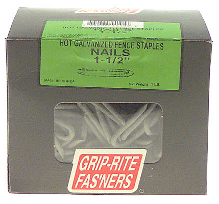 Prime Source 1-.50in. Hot Galvanized Fence Staples 112hgfs5