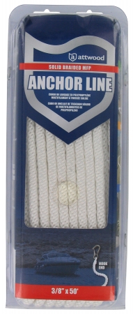 .38in. X 50ft. Solid Braided Multi Filament Polypropylene Anchor Line 11723-